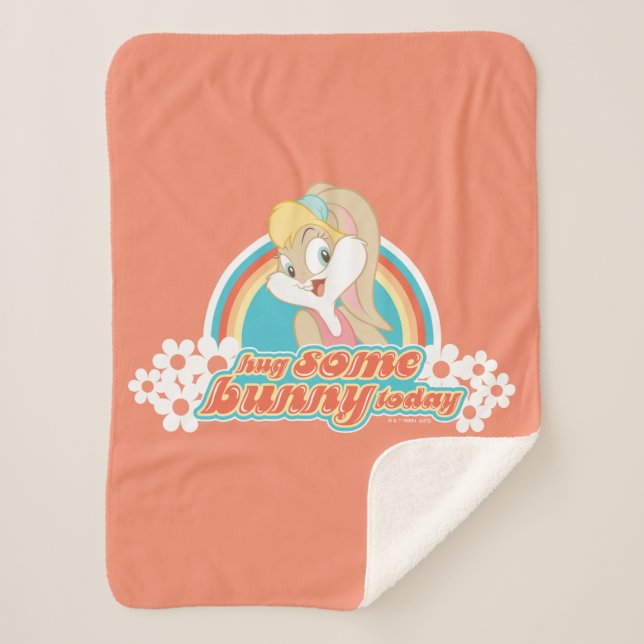 Lola Bunny Hug Some Bunny Today Sherpa Blanket (Front)