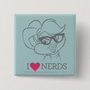 Lola Bunny - I Heart Nerds 15 Cm Square Badge