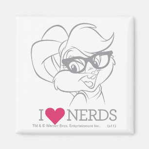 Lola Bunny - I Heart Nerds Magnet