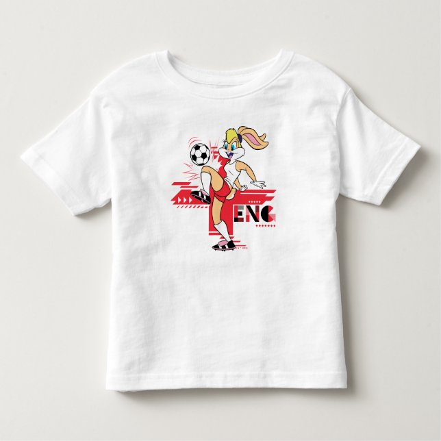 Lola Bunny Team England Soccer Graphic Toddler T-Shirt (Front)