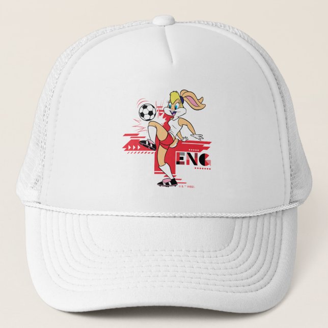 Lola Bunny Team England Soccer Graphic Trucker Hat (Front)