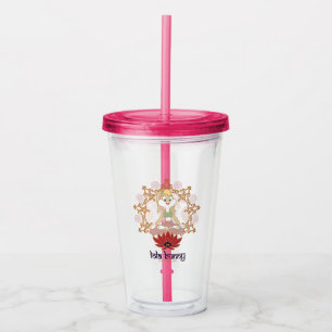 Lola Bunny Yoga Lotus Pose Acrylic Tumbler