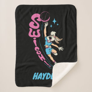 Lola Buny "SWISH!" Basketball Dunk Sherpa Blanket