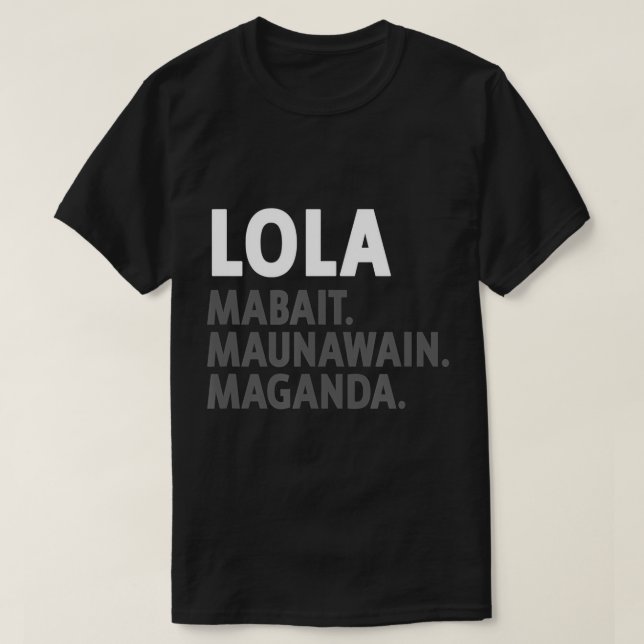 Lola Filipino Grandma - Funny Filipino T-Shirt (Design Front)