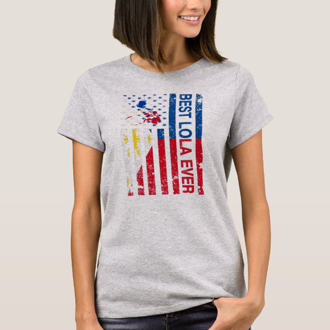 Lola Filipino Grandma Philippines American T-Shirt (Front)