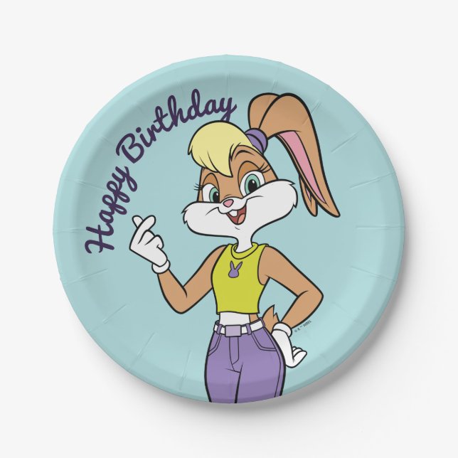 Lola Finger Heart Paper Plate (Front)