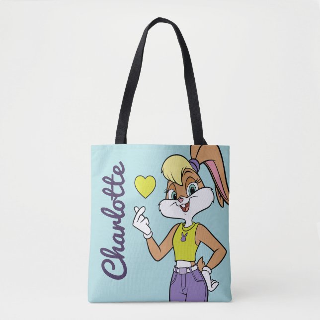 Lola Finger Heart Tote Bag (Front)