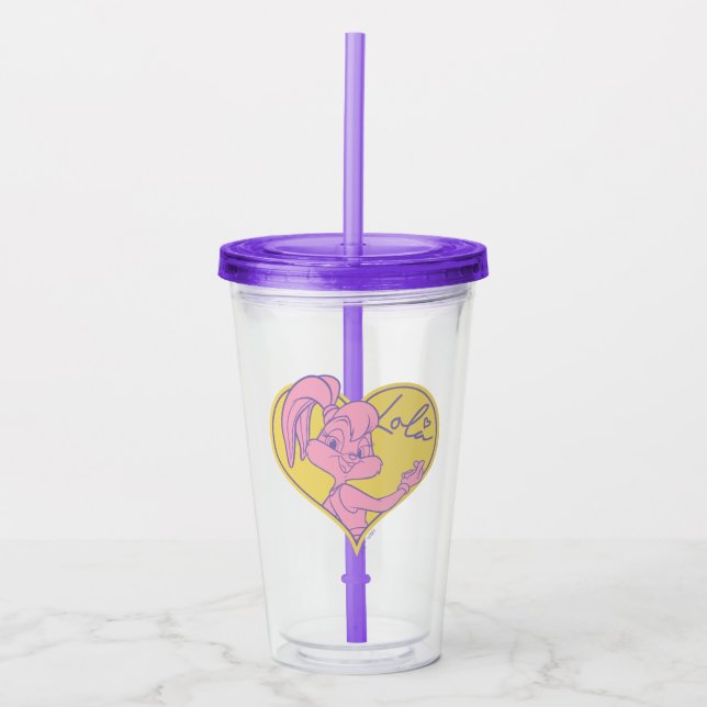 Lola Heart Signature Acrylic Tumbler (Front)
