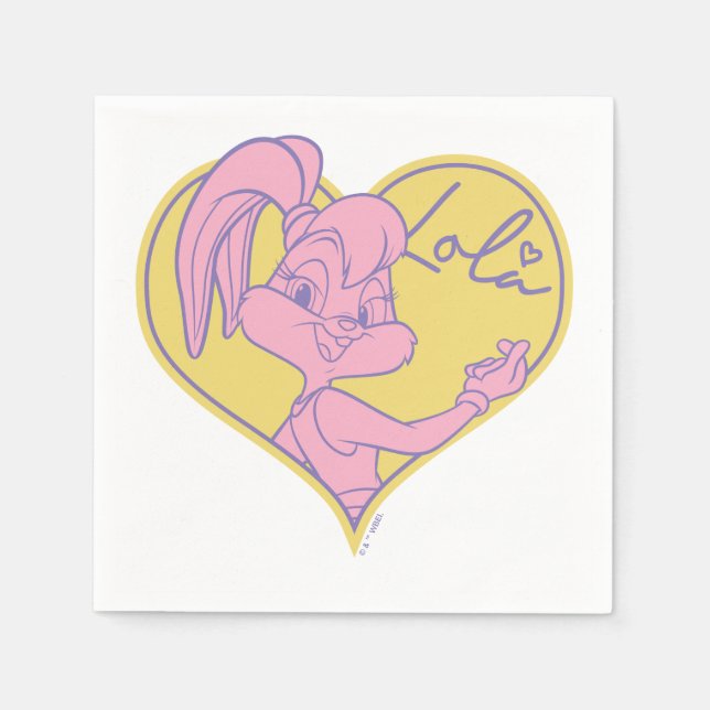 Lola Heart Signature Napkin (Front)