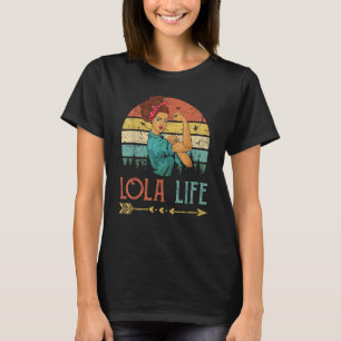 Lola Life Women Rosie Vintage Retro Decor Grandma T-Shirt
