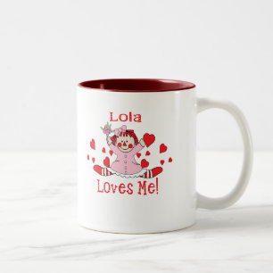 Lola Love's me Rag Doll Two-Tone Coffee Mug