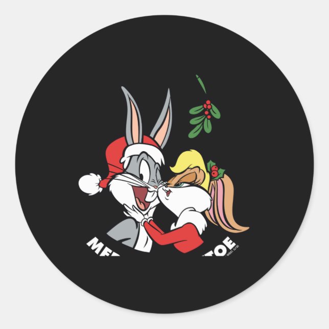 Lola Merry Mistletoe T Shirt  Classic Round Sticker (Front)