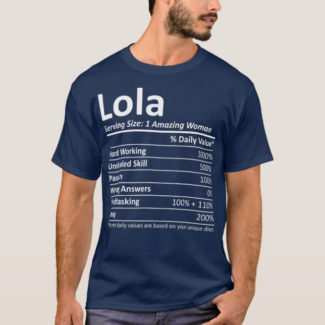 LOLA Nutrition Personalized Name Funny Christmas T-Shirt (Front)