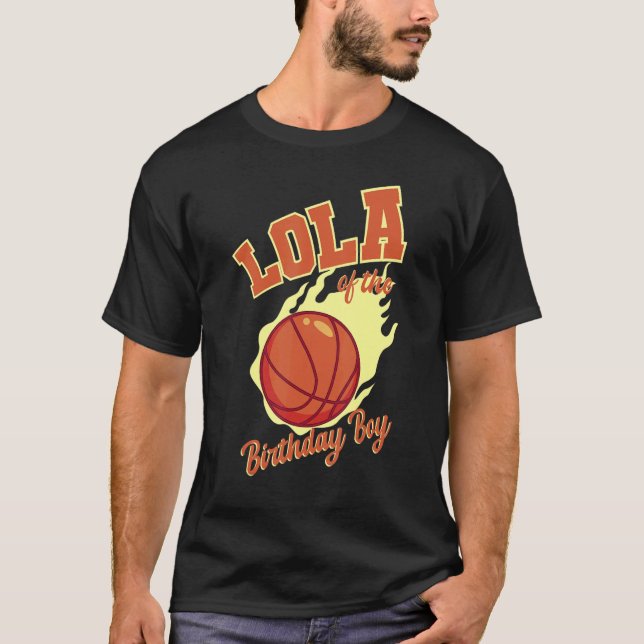 Lola Of The Birthday Boy Basketball Family Bday Pa T-Shirt (Front)