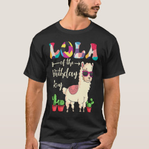 Lola Of The Birthday Boy LLama Bday Party Celebrat T-Shirt