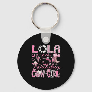 Lola Of The Birthday Cow-girl Rodeo Western Coquet Key Ring
