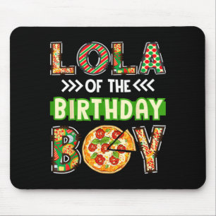Lola of the boy birthday boy pizza lover party mouse pad