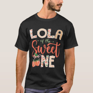 Lola Of The Sweet One Peach 1st Birthday Girl T-Shirt