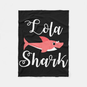 Lola Shark Funny Grandma Mothers Day Gift Women's  Fleece Blanket