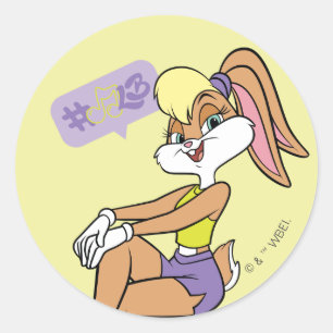 Lola Sitting Classic Round Sticker