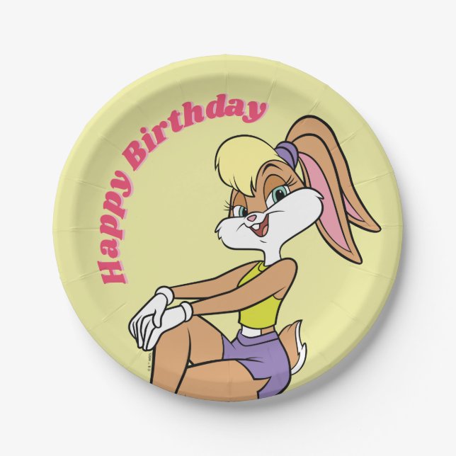 Lola Sitting Paper Plate (Front)