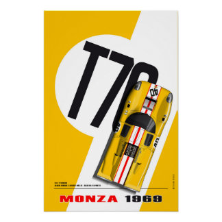 Lola T70 Bongrip Monza 1969 Poster