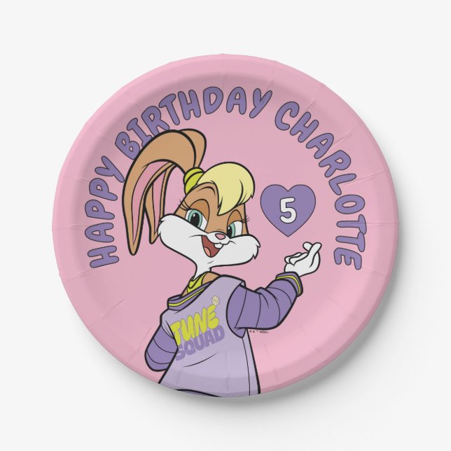 Lola TUNE SQUAD™ Varsity Heart Paper Plate (Front)