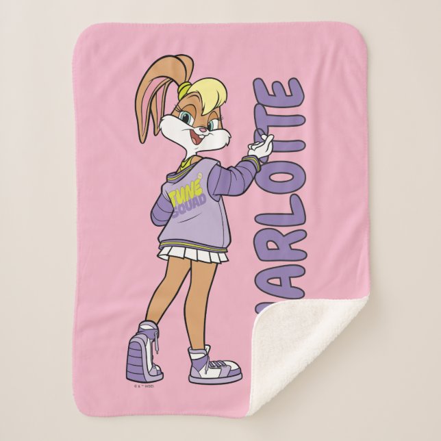 Lola TUNE SQUAD™ Varsity Heart Sherpa Blanket (Front)