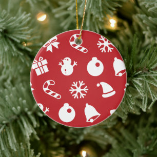 Lolailo 12 Merry Christmas/Feliz Navidad Ceramic Ornament