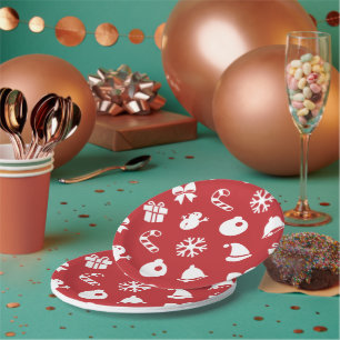 Lolailo 12 Merry Christmas/Feliz Navidad Paper Plate