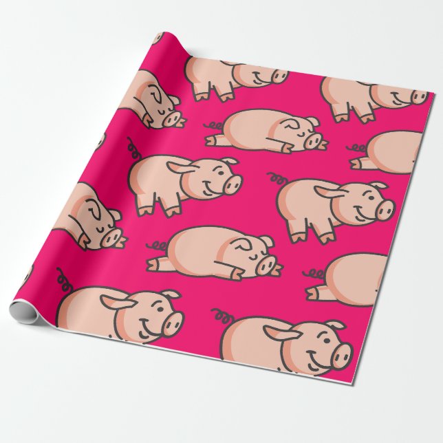 Lolailo 19 Oink Oink Wrapping Paper (Unrolled)