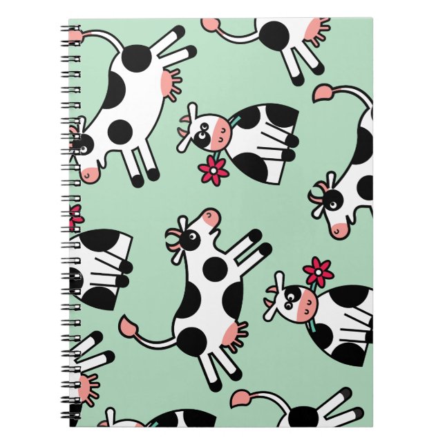 Lolailo 22 Flower Power Cow Notebook (Front)