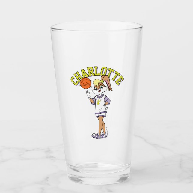 Lola's Basketball Spin Glass (Front)