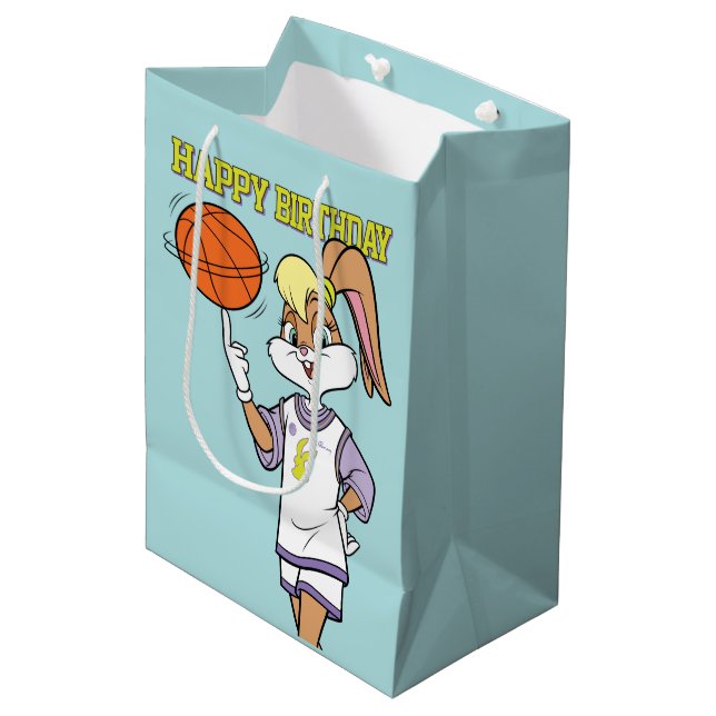Lola's Basketball Spin Medium Gift Bag (Front Angled)