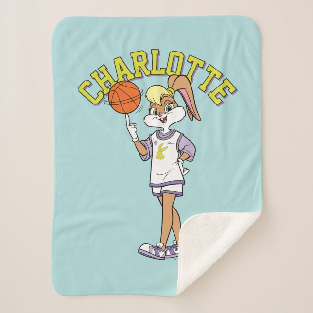 Lola's Basketball Spin Sherpa Blanket (Front)