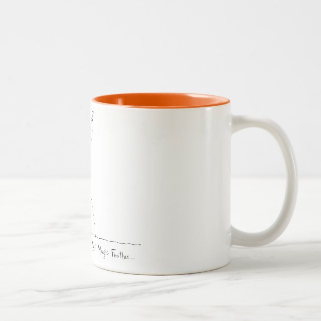 Lola's Magic Feather Two-Tone Coffee Mug (Right)