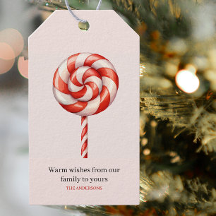 Lolipop Christmas Candy Merry Christmas Gift Tags