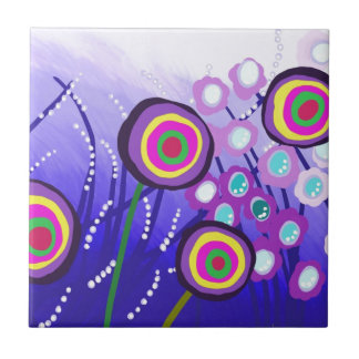 Lolipop Flowers Ceramic Tile