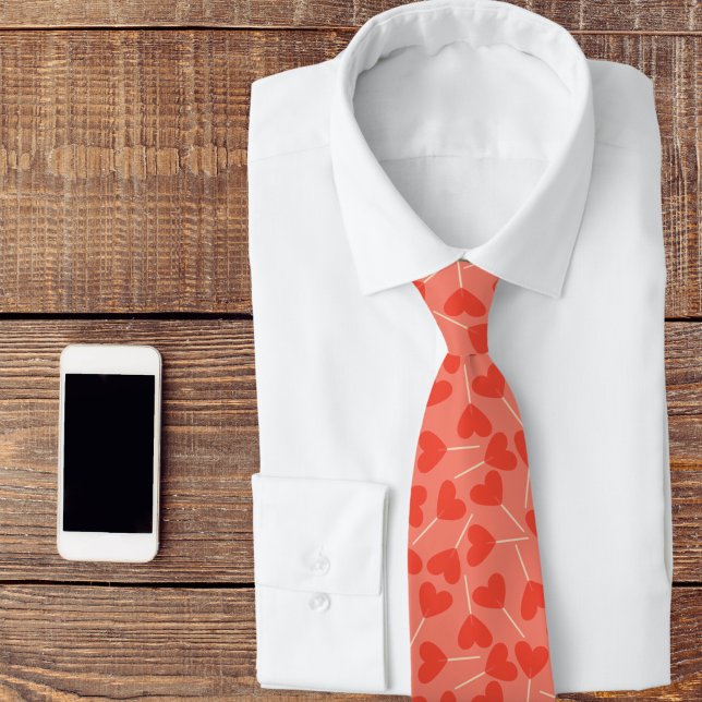 Lolipop Sucker Hearts Personalizable Tie (Creator Uploaded)