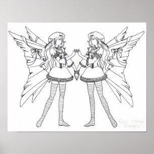 Lolita Faeries Colour-Your-Own Poster