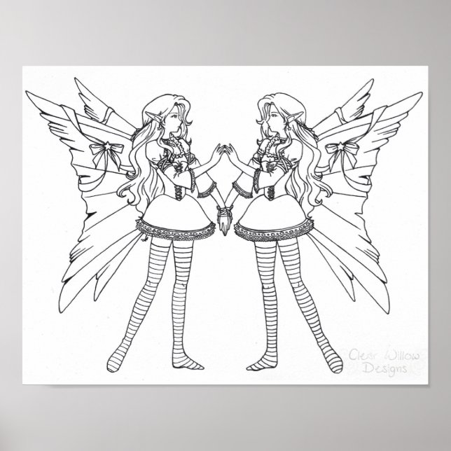 Lolita Faeries Colour-Your-Own Poster (Front)