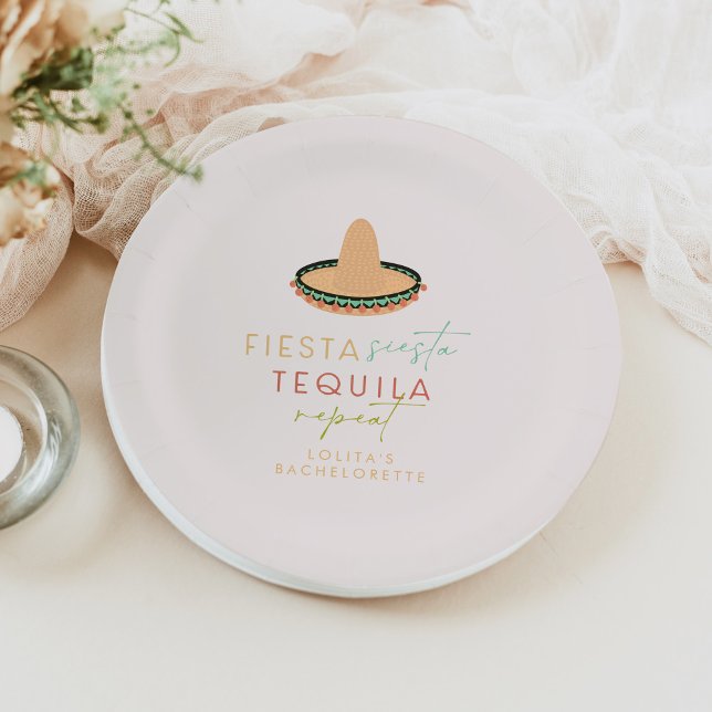LOLITA Fiesta Siesta Tequila Bachelorette Table Paper Plate (Creator Uploaded)
