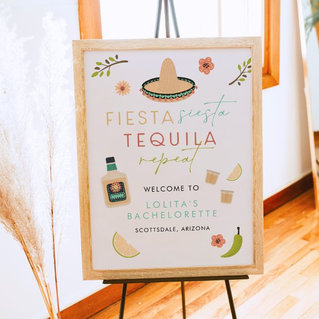 LOLITA Fiesta Siesta Tequila Bachelorette Welcome Poster (Creator Uploaded)