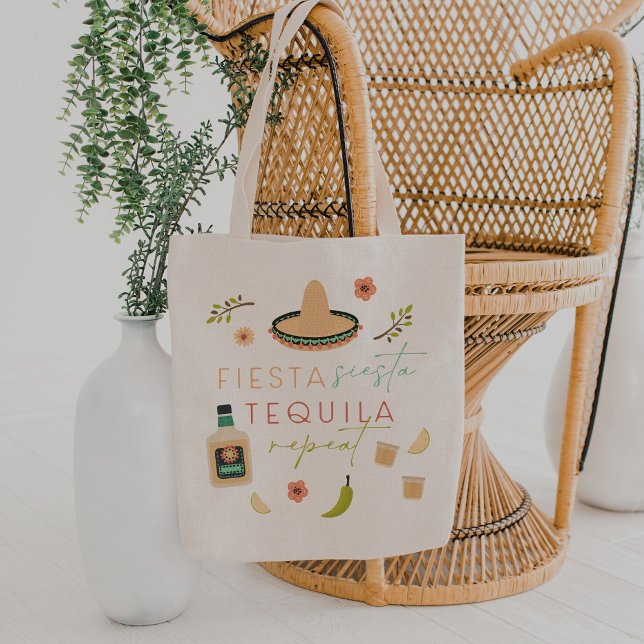 LOLITA Fiesta Siesta Tequila Repeat Bachelorette Tote Bag (Creator Uploaded)