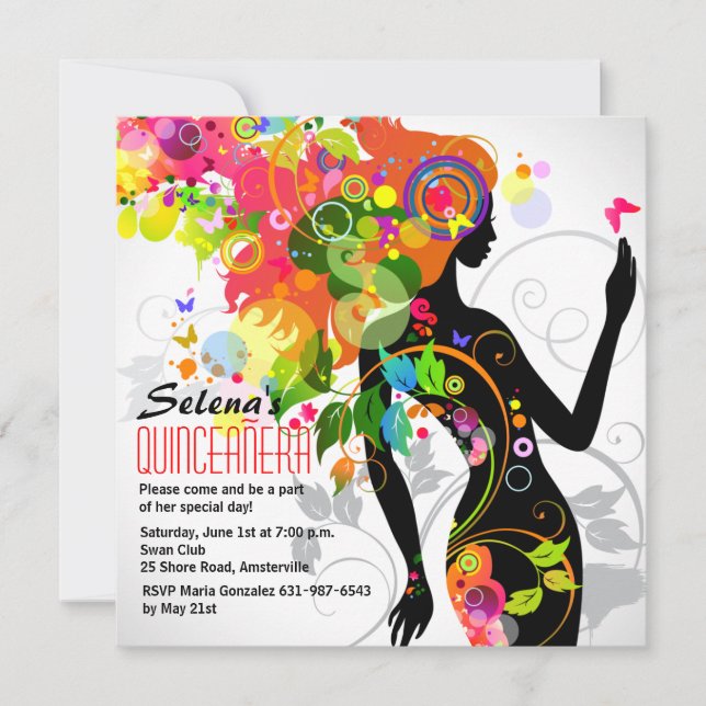 Lolita Quinceanera Invitation (Front)