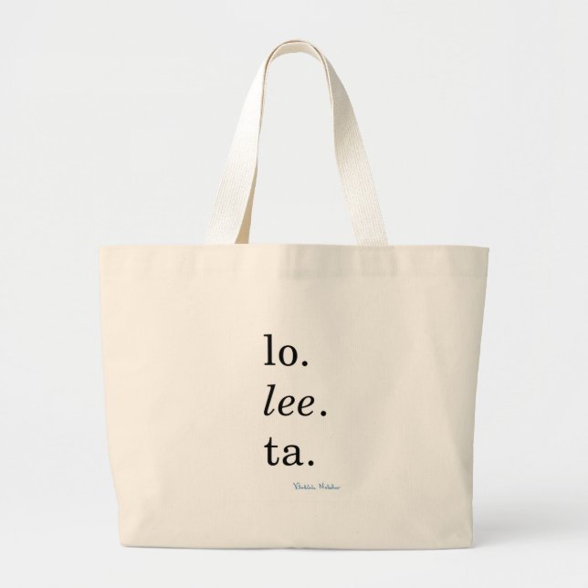 Lolita - Vladimir Nabokov Large Tote Bag (Front)