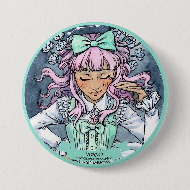 Lolita Zodiac: Virgo 7.5 Cm Round Badge (Front)