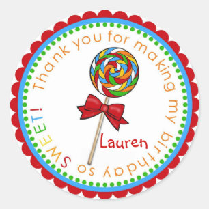 Lolli Lollipop- primary_edited-1, Lauren Classic Round Sticker