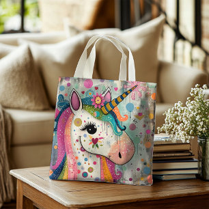 Lolli the Radiant Unicorn Tote Bag