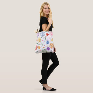 Lollipop Candy Pattern Colourful Tote Bag